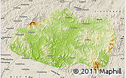 Physical Map of Qinglong, shaded relief outside