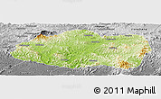 Physical Panoramic Map of Qinglong, desaturated