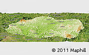 Physical Panoramic Map of Qinglong, satellite outside