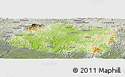 Physical Panoramic Map of Qinglong, semi-desaturated