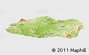 Physical Panoramic Map of Qinglong, single color outside