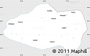 Silver Style Simple Map of Qinglong, single color outside