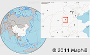 Gray Location Map of Shijiazhuang Shi, highlighted country