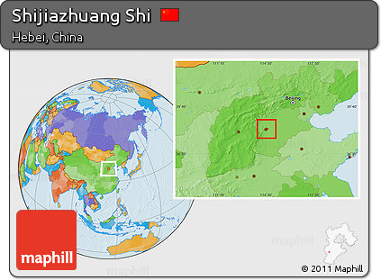 Political Location Map of Shijiazhuang Shi