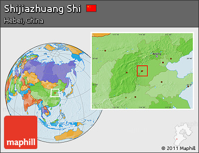 Political Location Map of Shijiazhuang Shi
