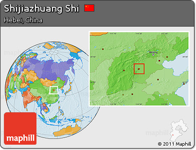 Political Location Map of Shijiazhuang Shi