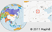 Political Location Map of Shijiazhuang Shi, highlighted country