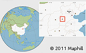 Savanna Style Location Map of Shijiazhuang Shi, highlighted country