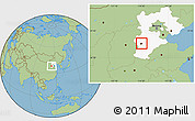 Savanna Style Location Map of Shijiazhuang Shi, highlighted parent region