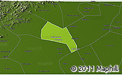 Physical 3D Map of Wangdu, darken