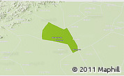 Physical 3D Map of Wangdu, lighten