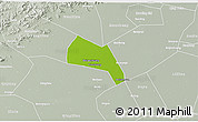 Physical 3D Map of Wangdu, lighten, semi-desaturated