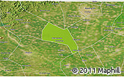 Physical 3D Map of Wangdu, satellite outside