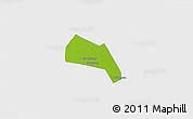 Physical 3D Map of Wangdu, single color outside