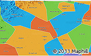 Political 3D Map of Wangdu