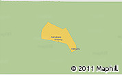 Savanna Style 3D Map of Wangdu, single color outside