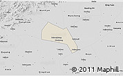 Shaded Relief 3D Map of Wangdu, desaturated