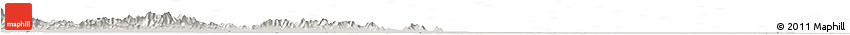 Shaded Relief Horizon Map of Wangdu, semi-desaturated