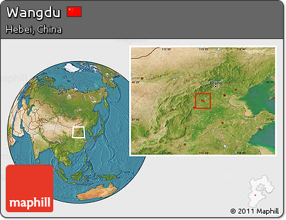 Satellite Location Map of Wangdu