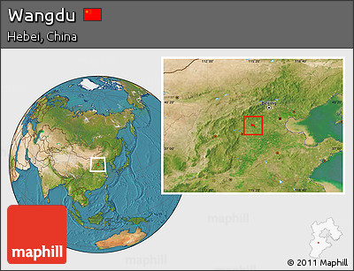 Satellite Location Map of Wangdu