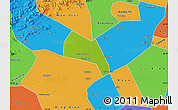 Physical Map of Wangdu, political outside