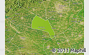 Physical Map of Wangdu, satellite outside
