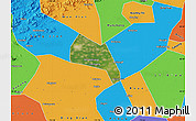 Satellite Map of Wangdu, political outside