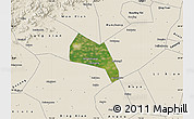 Satellite Map of Wangdu, shaded relief outside