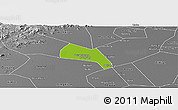 Physical Panoramic Map of Wangdu, desaturated