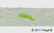 Physical Panoramic Map of Wangdu, lighten, semi-desaturated