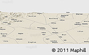 Shaded Relief Panoramic Map of Wangdu