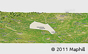Shaded Relief Panoramic Map of Wangdu, satellite outside