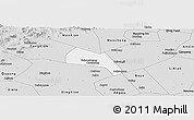 Silver Style Panoramic Map of Wangdu