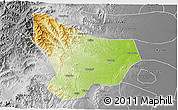 Physical 3D Map of Wu An, desaturated