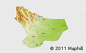 Physical 3D Map of Wu An, single color outside