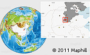 Physical Location Map of Wu An, highlighted country, highlighted parent region