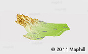 Physical Panoramic Map of Wu An, cropped outside