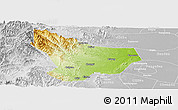 Physical Panoramic Map of Wu An, lighten, desaturated