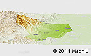 Physical Panoramic Map of Wu An, lighten