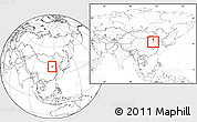 Blank Location Map of Wuqiang, within the entire country