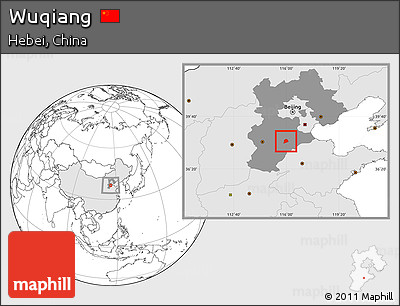 Blank Location Map of Wuqiang, highlighted country, highlighted parent region