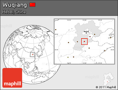 Blank Location Map of Wuqiang, highlighted parent region