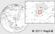 Blank Location Map of Wuqiang, highlighted parent region