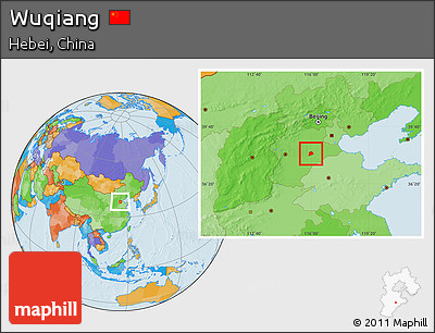 Political Location Map of Wuqiang