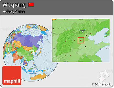 Political Location Map of Wuqiang