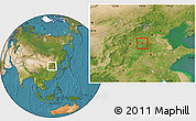 Satellite Location Map of Wuqiang