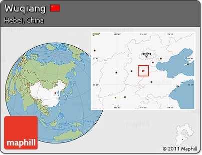 Savanna Style Location Map of Wuqiang, highlighted country