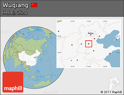 Savanna Style Location Map of Wuqiang, highlighted country