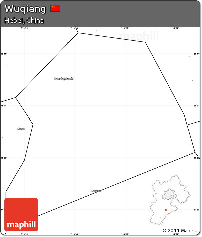 Blank Simple Map of Wuqiang