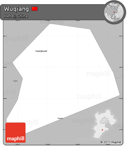 Gray Simple Map of Wuqiang